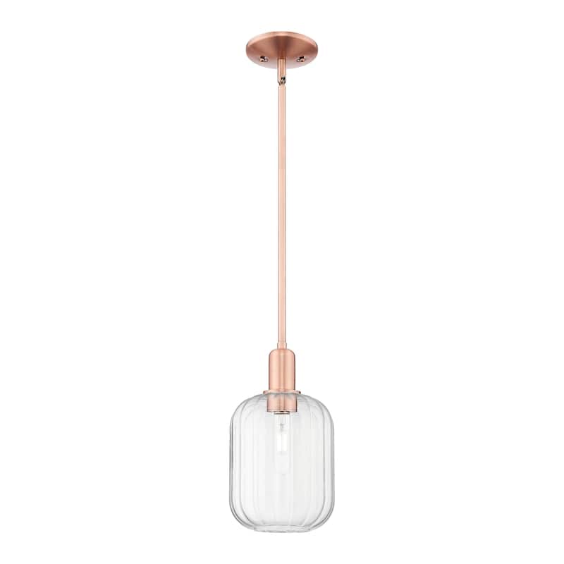 Innovations Lighting Downtown Urban - Preston - 1 Light 7" Jar Shade Stem Hung Mini Pendant