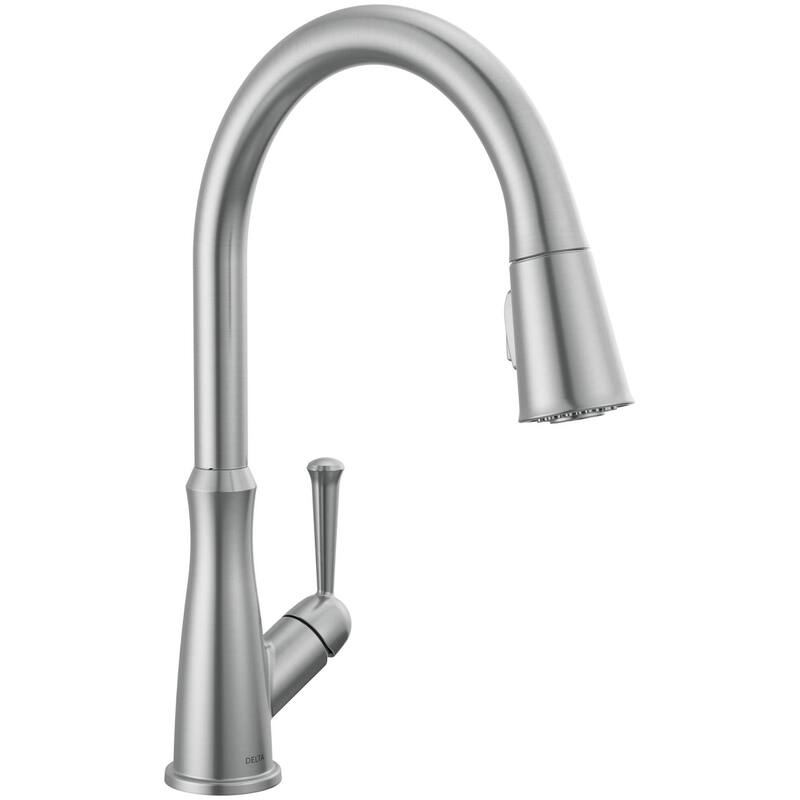 Delta 9110-DST Westville 1.8 GPM Single Hole Pull Down Kitchen Faucet - Arctic Stainless
