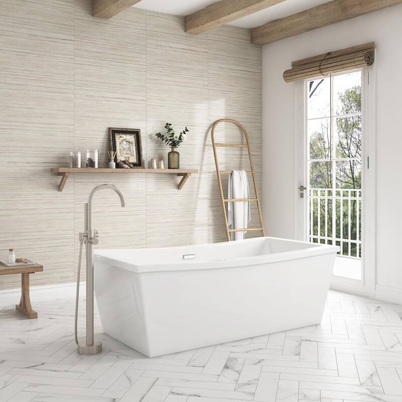 Ove Decors 15BKH-TERR70-SATMO Terra 70" Free Standing Acrylic Soaking