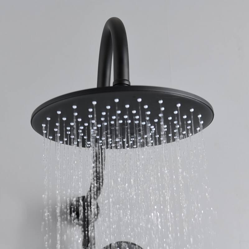 Proox 10" ABS Rain Showerhead System with Shower Hand Sprayer w/ Soap Dish