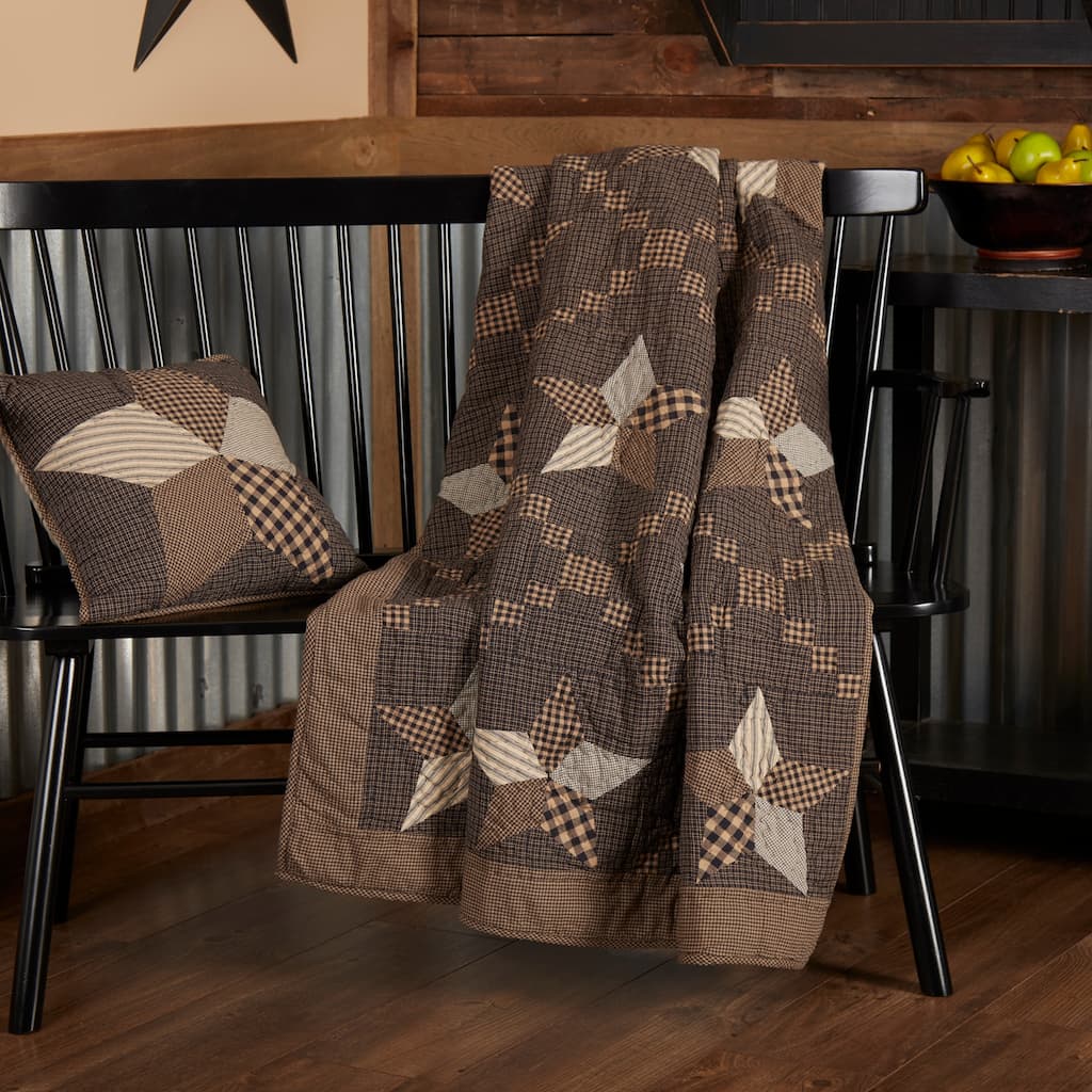Farmhouse Star Quilted Throw 60x50