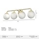 preview thumbnail 6 of 13, Hunter Hepburn 4-Light Bathroom Vanity Wall Light - Damp Rated - Vintage, Mid-Century