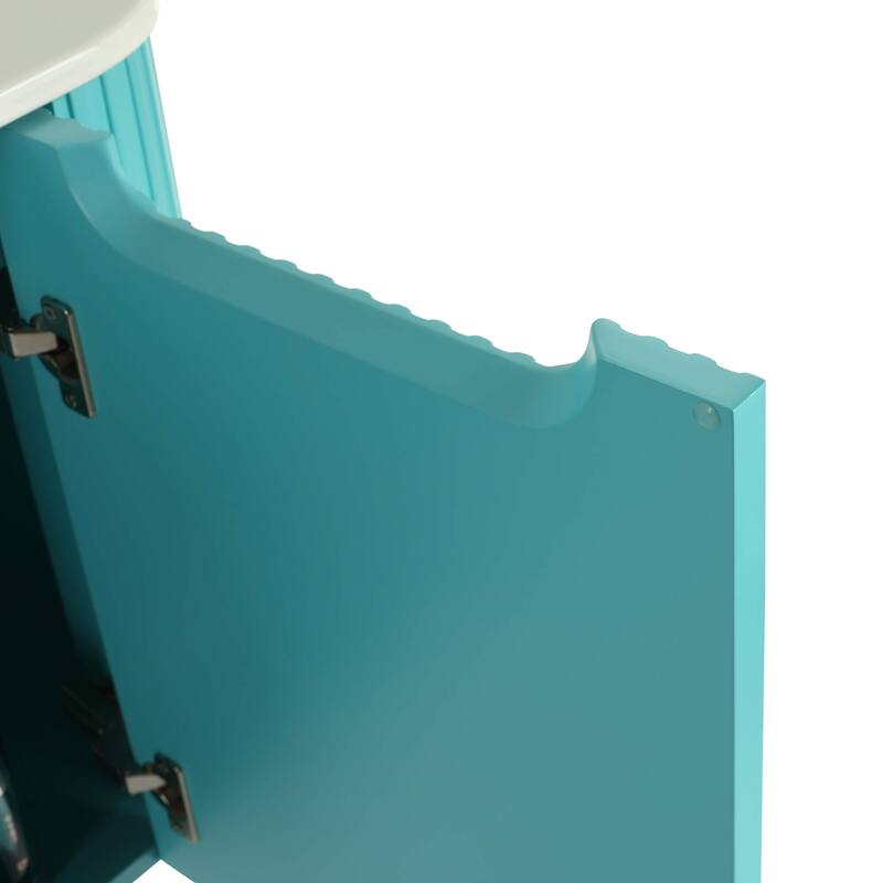 Caskvalley Modern Bathroom Vanity with Straight Fluted Design - Sink Included