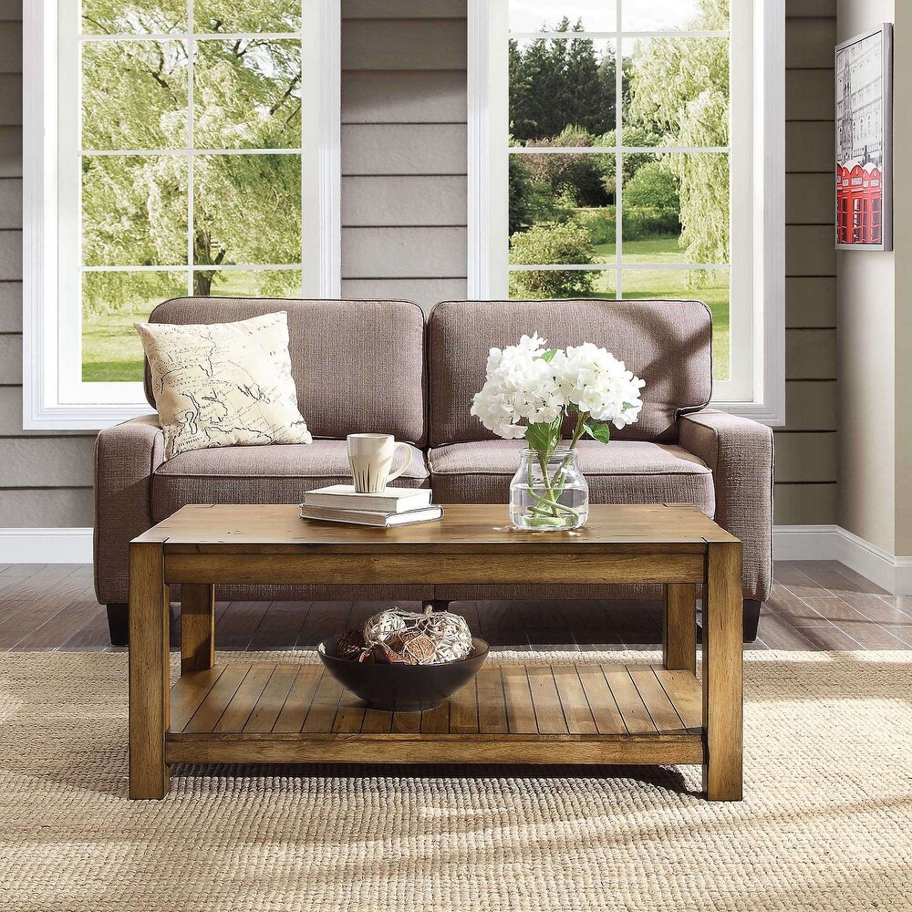 threshold steel gray traditional coffee table
