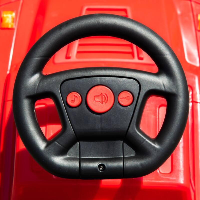 Kids Ride on Push Car, SUV Style Toddler Car with Horn, Music, Working Lights, and Hidden Storage for 18-36 Months - Red