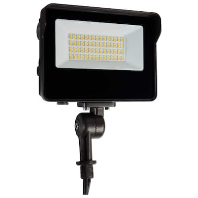 LED Tempered Glass Flood Light with Bypassable Photocell 3K/4K/5K 15W/25W/35W - Bronze