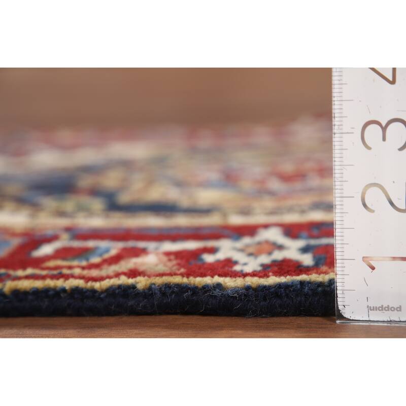 Traditional Heriz Serapi Accent Rug Hand-Knotted Blue Wool Carpet - 2'0" x 3'0"