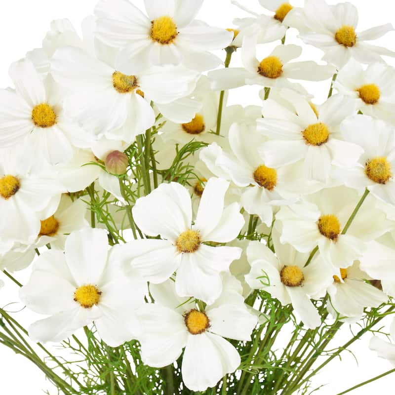 Faux Foliage Galsang Tall Artificial Flower Stem - Set of 12 White - Roche River Decor