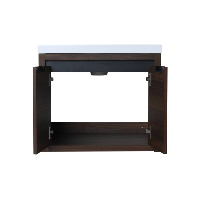 24" Floating Bathroom Vanity with Sink, Wall Mounted Bathroom Vanity with Soft Close Door