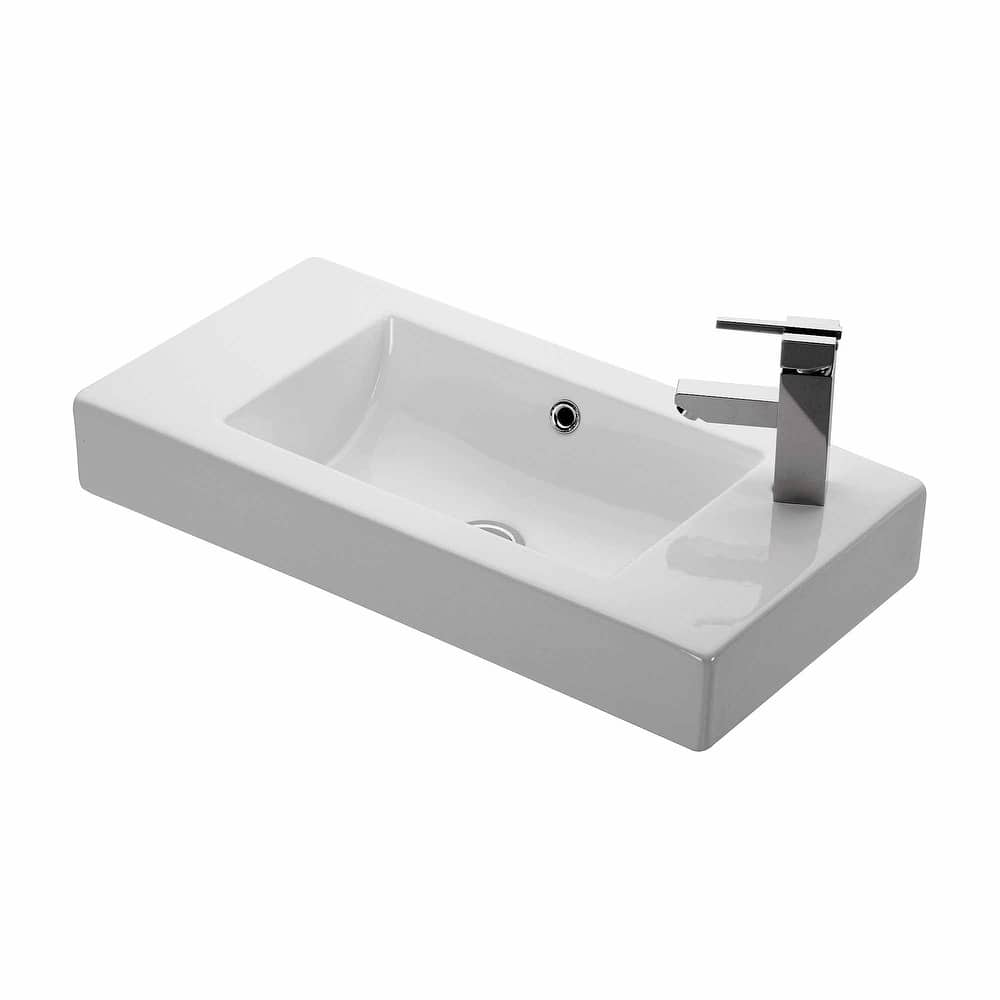 WS Bath Collections Minimal 27-3/5" Wall Mounted/Vessel Bathroom Sink