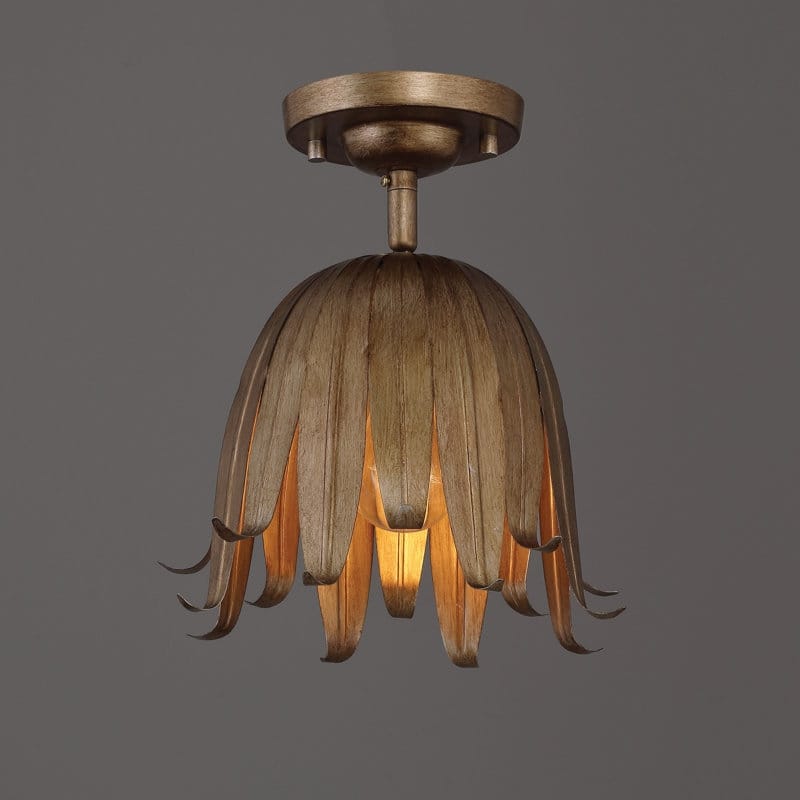 Acroma 1-Light Steel Dimmable Semi Flush Mount - N/A