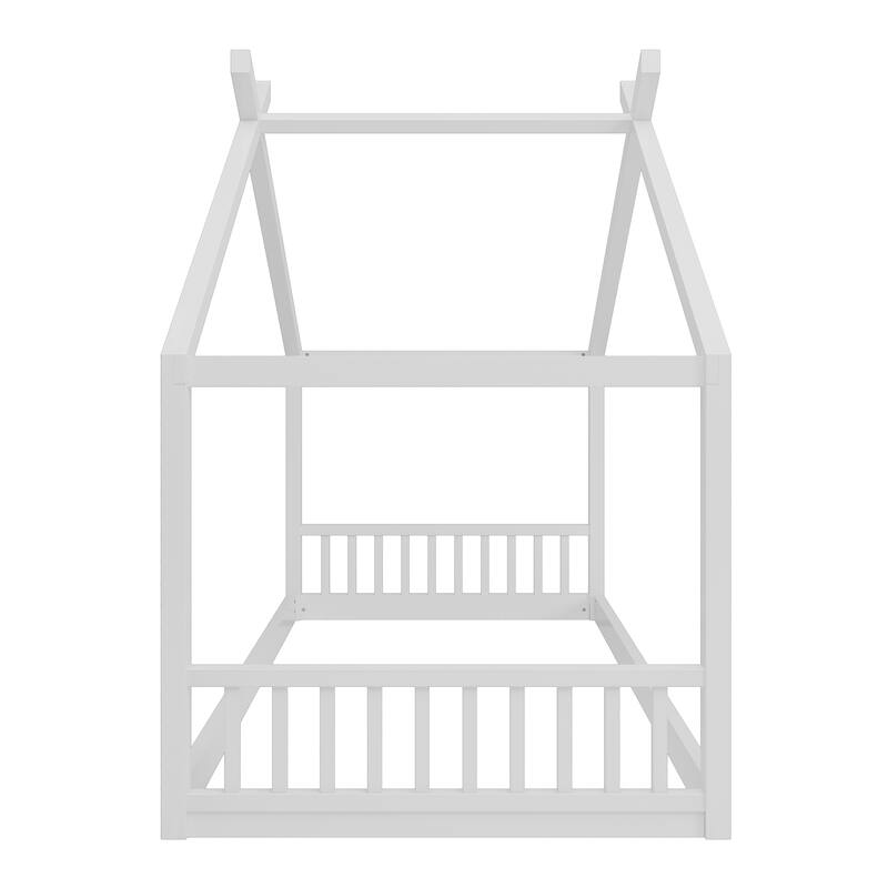 Twin Size Montessori Style House Bed for Kids
