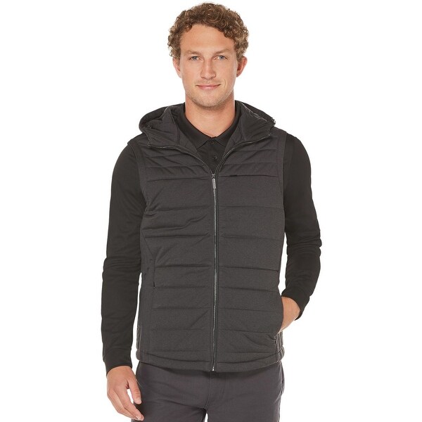 puffer vest and hoodie