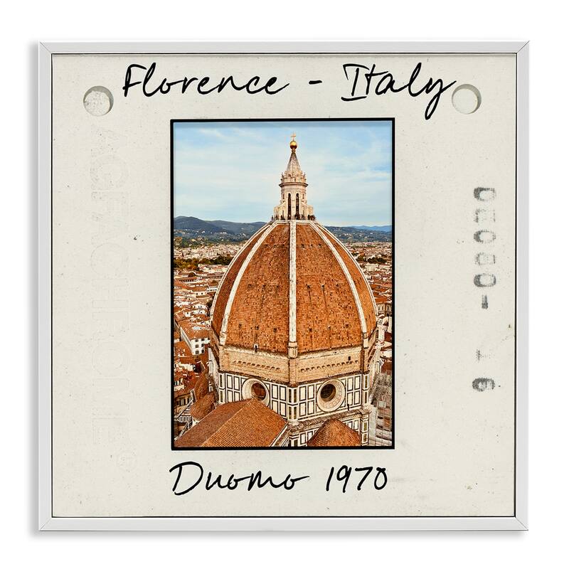 Stupell Florence Italy Travel View Framed Giclee Art Design By Val Rhodes - 24 x 24 - White