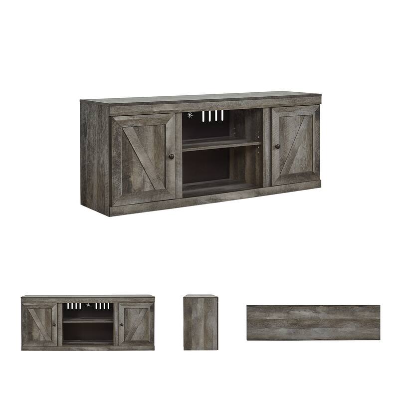 Signature Design by Ashley Wynnlow Weathered Woodgrain 60-inch TV Stand