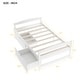 preview thumbnail 2 of 5, Twin Platform Kids Bed with 2-Drawers, Space-Saving Pine Wood Frame, White