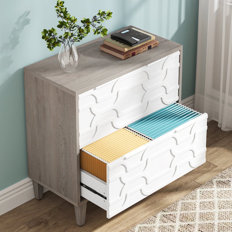 2 Drawer File Cabinet for Home Office, Filling Cabinet for A4/Letter/Legal Size