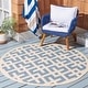preview thumbnail 13 of 175, SAFAVIEH Courtyard Marita Indoor/ Outdoor Waterproof Patio Backyard Rug 5'3" x 5'3" Round - Blue/Bone