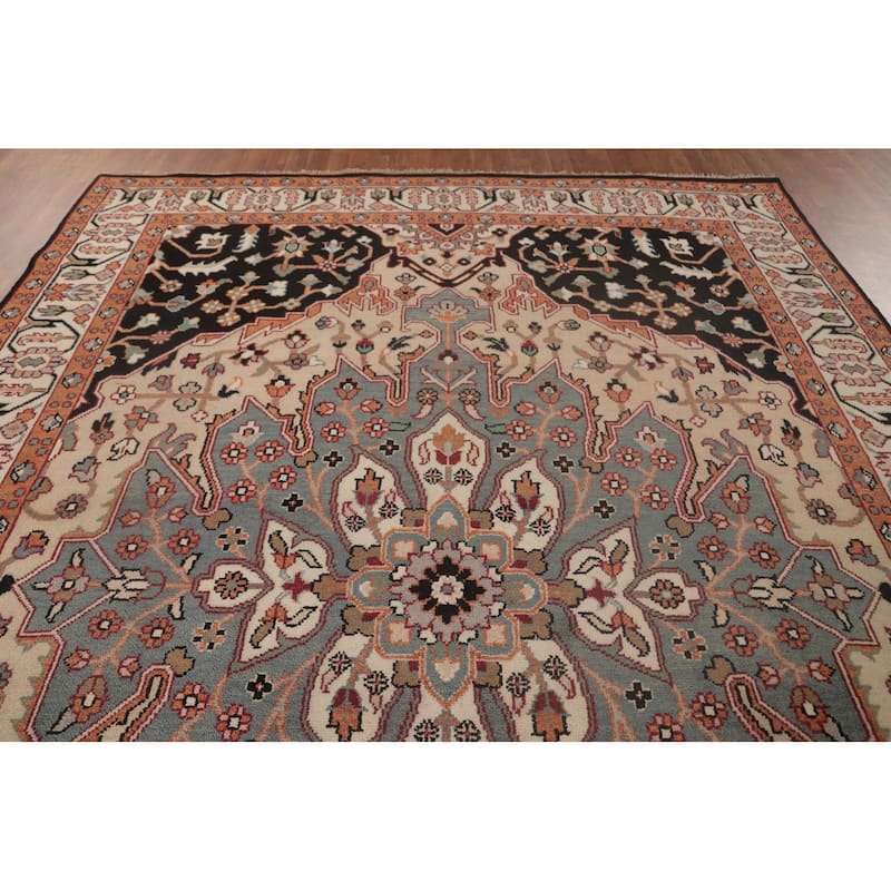 Heriz-Serapi Area Rug Hand-Knotted Bedroom Wool Carpet - 8'10"x 11'9"