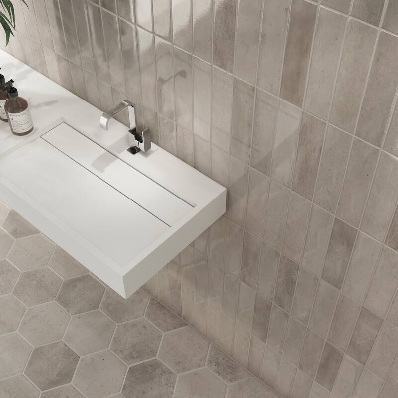Merola Tile Capri Brick Fumo 2-1/2" x 10" Porcelain Floor and Wall Tile