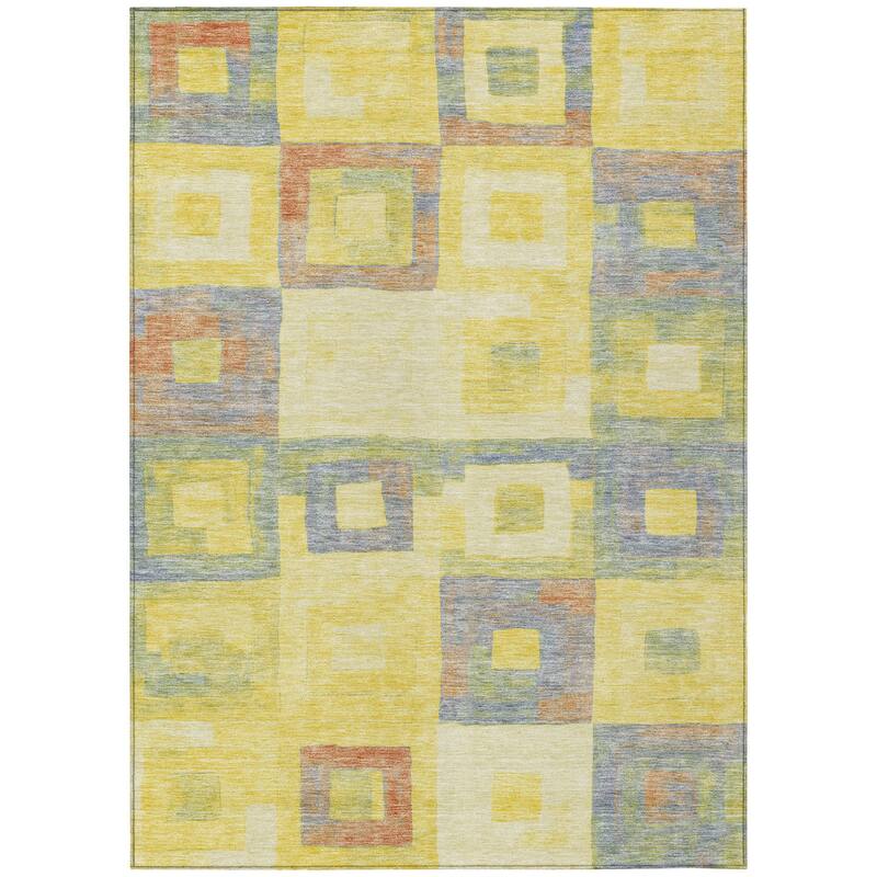 HomeRoots Geometric Transitional Rectangle Outdoor Rug