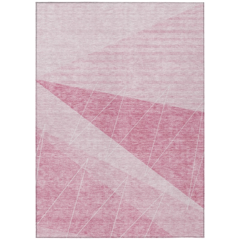 Machine Washable Indoor/ Outdoor Chantille Modern Prism Rug