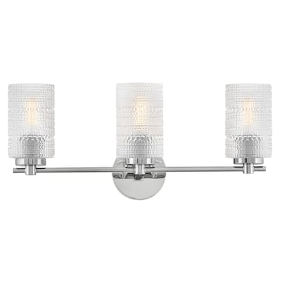 Lark 85573 Mabel 3 Light 25" Wide Vanity Light with Clear Hobnail