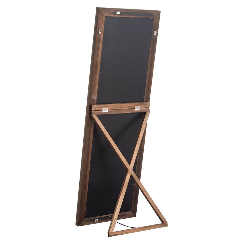 Wood Bedroom Dressing Full-length Mirror with Standing