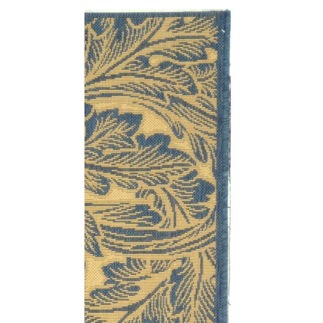 SAFAVIEH Courtyard Bettyjane Tropical Leaves Indoor/ Outdoor Area Rug