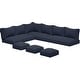 preview thumbnail 81 of 84, AECOJOY 7 Pieces Patio Furniture Set Outdoor Sectional Sofa Rattan Conversation Set Only Replacement Cushion (Navy)