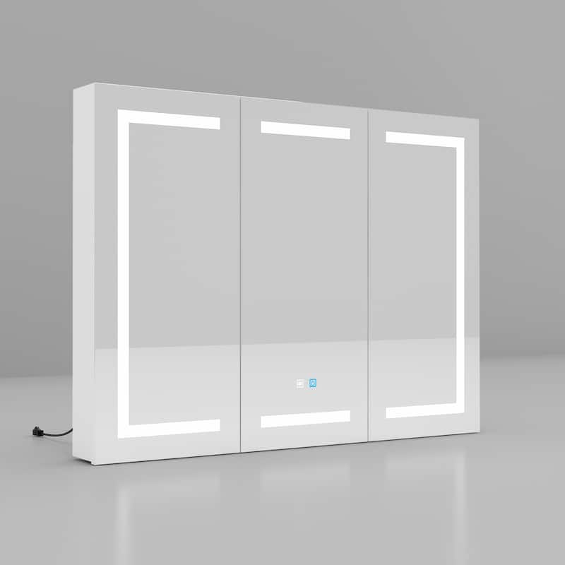 Lighted Medicine Cabinet with Mirror 35.4/47.2 Inch Bathroom Cabinet