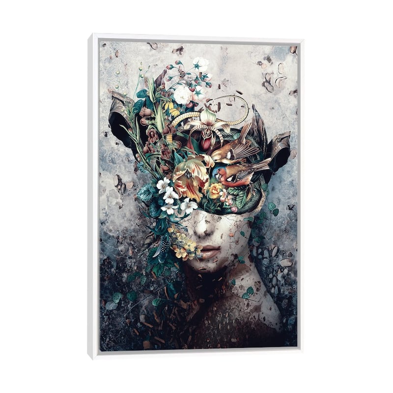 iCanvas "Source Of Life" by Riza Peker Framed Canvas Print - White - 40x26
