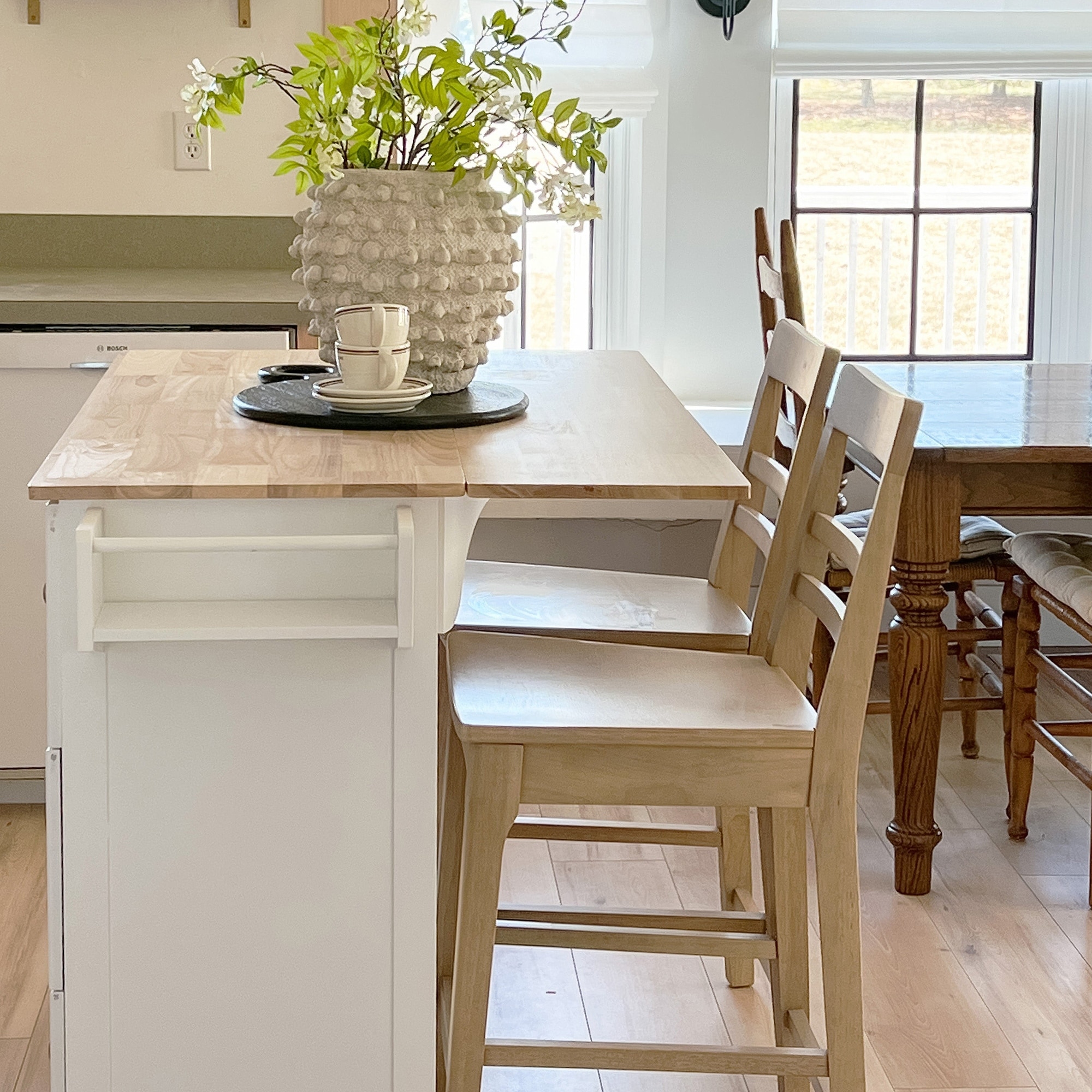 Large portable kitchen island with seating deals