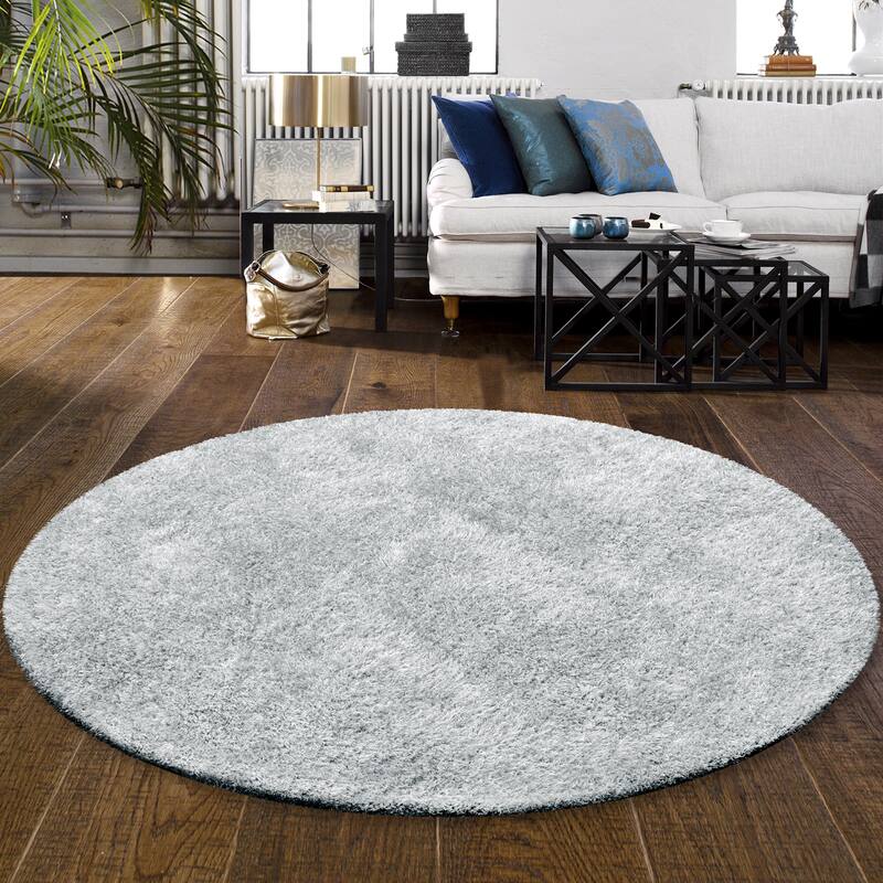 Superior Hand-tufted Plush Solid Shag Indoor Area Rug