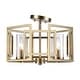preview thumbnail 2 of 2, Golden Lighting Marco 4-light Flush Mount in Brushed Champagne Brass