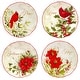 preview thumbnail 1 of 8, Certified International Winter's Medley 8.5" Salad/Dessert Plates, Set of 4