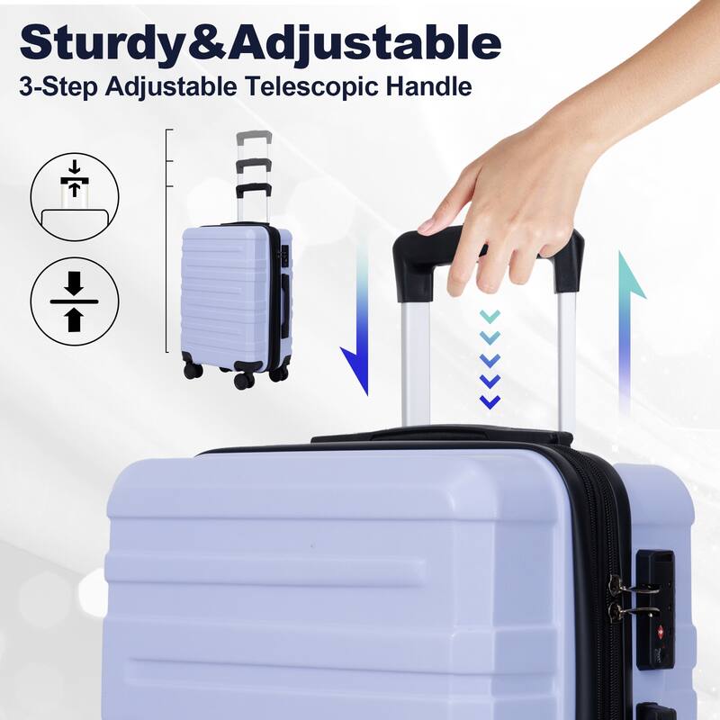 luggage sets 3 piece,carry-on luggage with wheels,check in luggage,28/24/20 inch luggage,tsa approved lock,hardshell suitcase