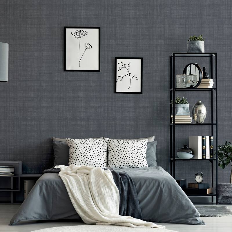 Arthouse Rafe Grey Woven Texture Wallpaper
