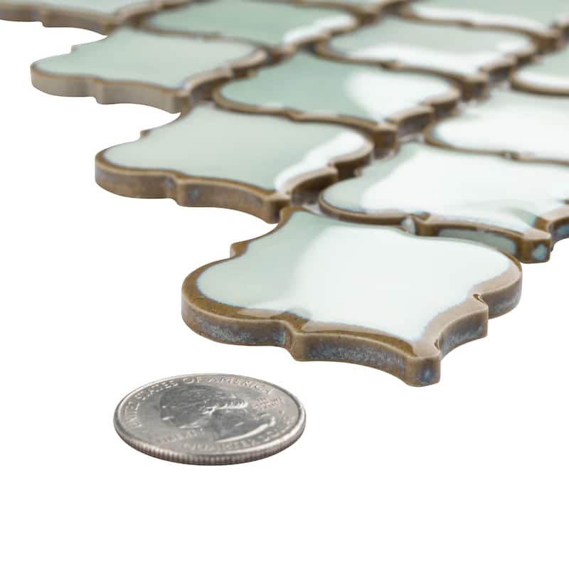 Merola Tile Hudson Tangier Mint Green 12-3/8" x 12-3/8" Porcelain Floor and Wall Tile
