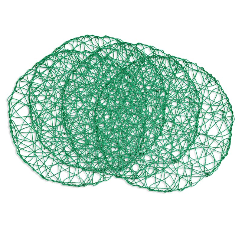 Round Placemats With Wire Nest Design (Set of 4)