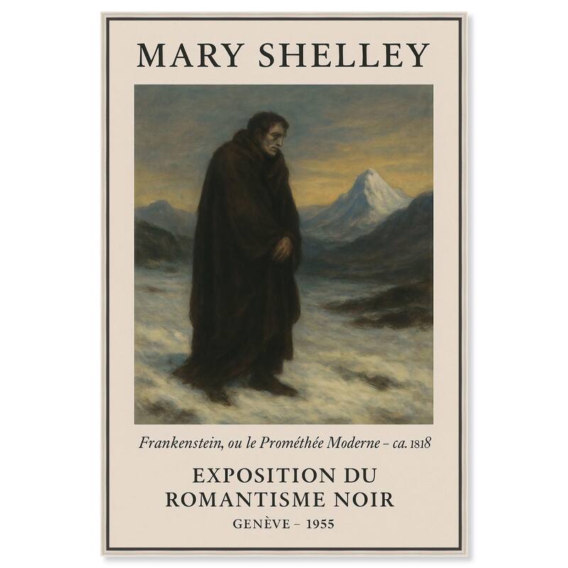 Mary Shelley Canvas by Art Remedy - Silver - 36" x 54"