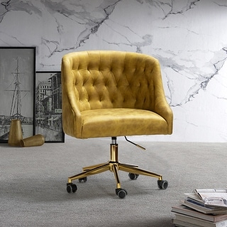 ET Tufted Task Chair With Golden Base by HULALA HOME