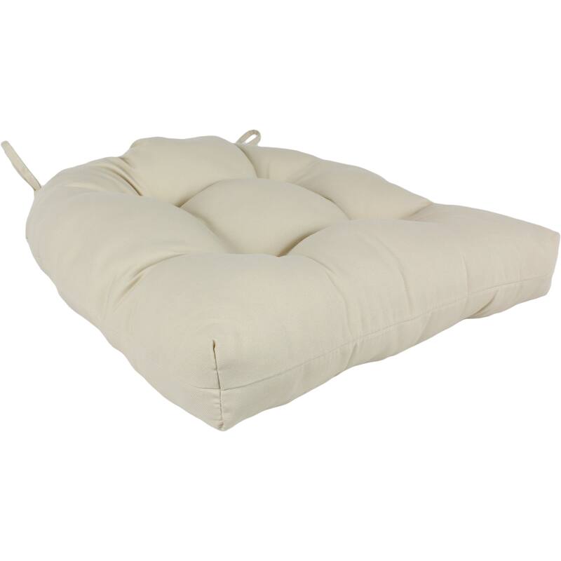 Indoor/Outdoor Plush Patio Seat Cushion - 20" x 20" x 3" - Cream
