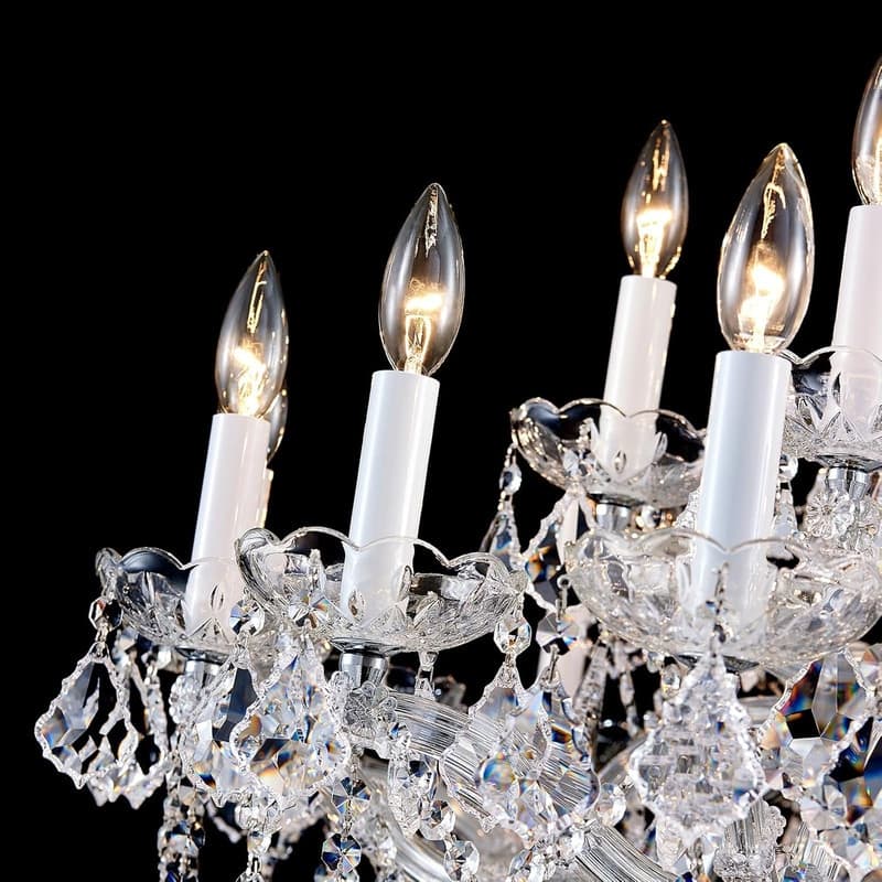 KAYLA Large Crystal Chandelier-24-Light Chandelier Light Fixture Modern Maria Theresa Crystal Chandeliers