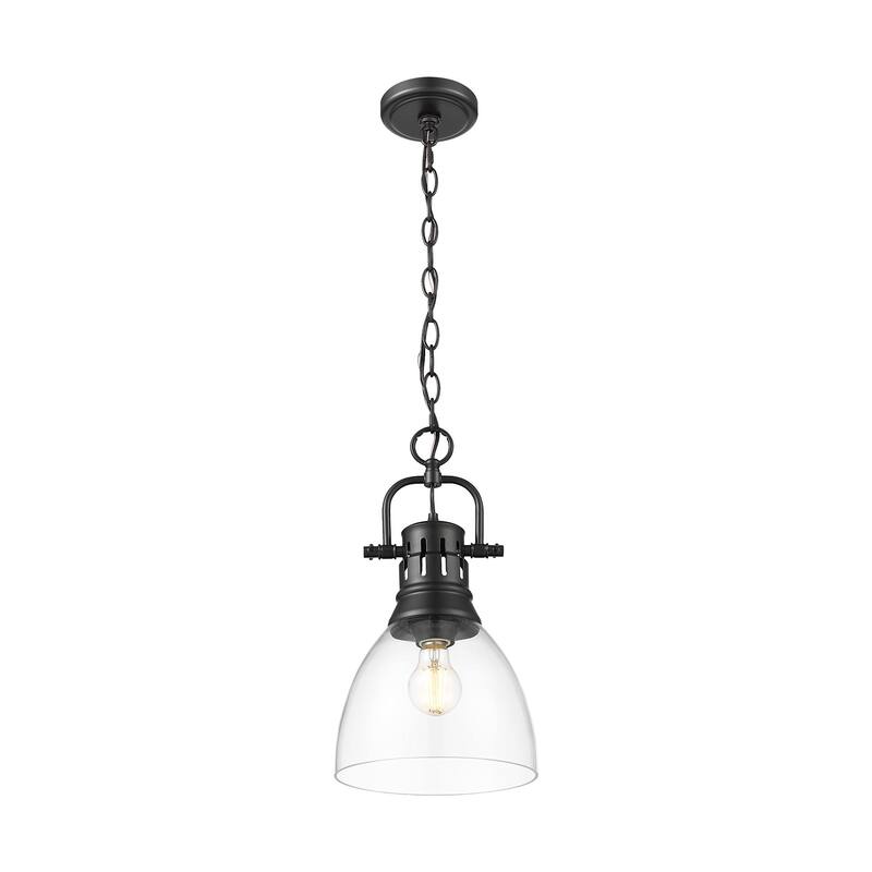 Golden Lighting 3602-S BLK Duncan 9" Wide Mini Pendant