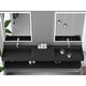 preview thumbnail 51 of 175, Juniper Stone Solid Surface Wall-mounted Vessel Sink 84" - Black