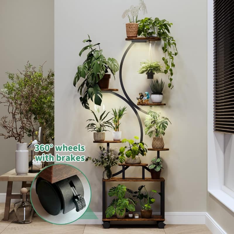 Plant Stand Indoor with Grow Light