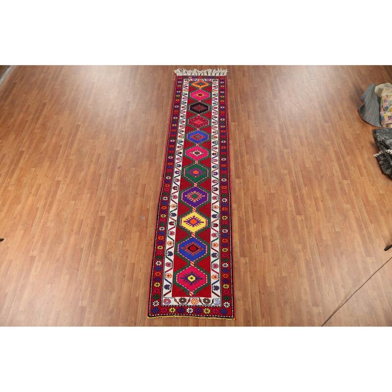 Anatolian Turkish Runner Rug Hand-Knotted Wool Carpet - 2'9"x 12'1"