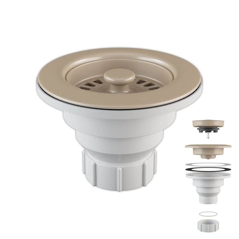 Lexicon Kitchen Sink Basket Strainer 3-1/2" Beige Finish