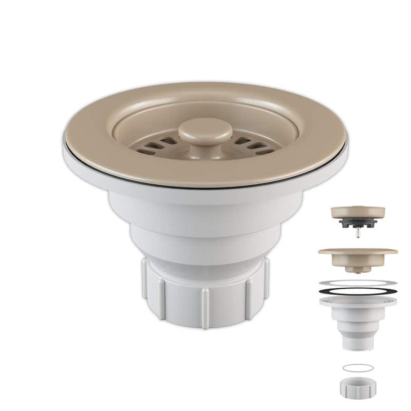 Lexicon Kitchen Sink Basket Strainer 3-1/2" Beige Finish